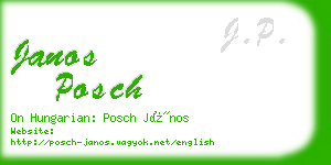 janos posch business card